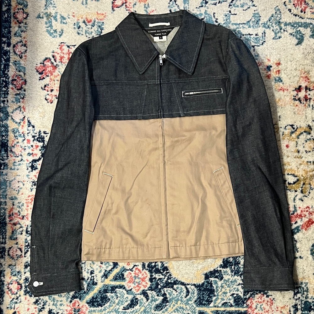 Comme des Garcons Denim and Khaki Men's Jacket